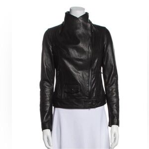 Vince Black Lamb Leather Women's Jacket Size S